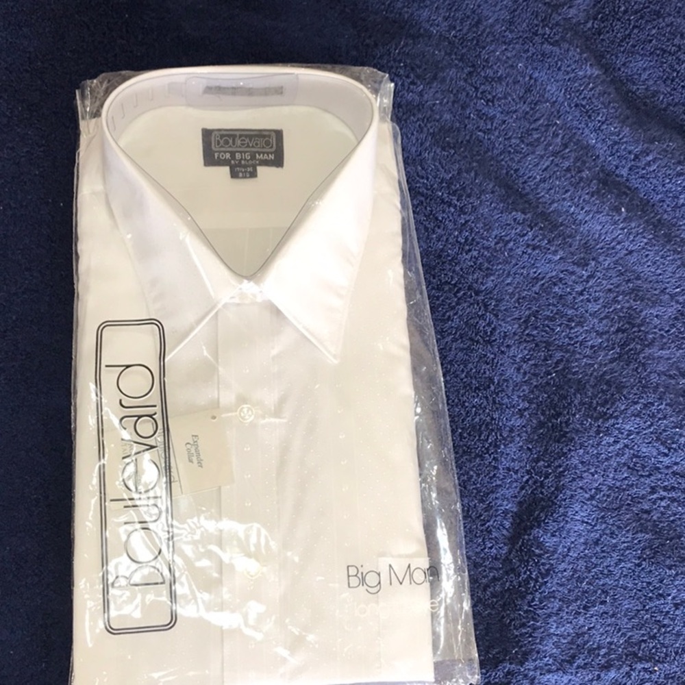 Vintage Boulevard long sleeve dress Shirt men's 17 1/2 big